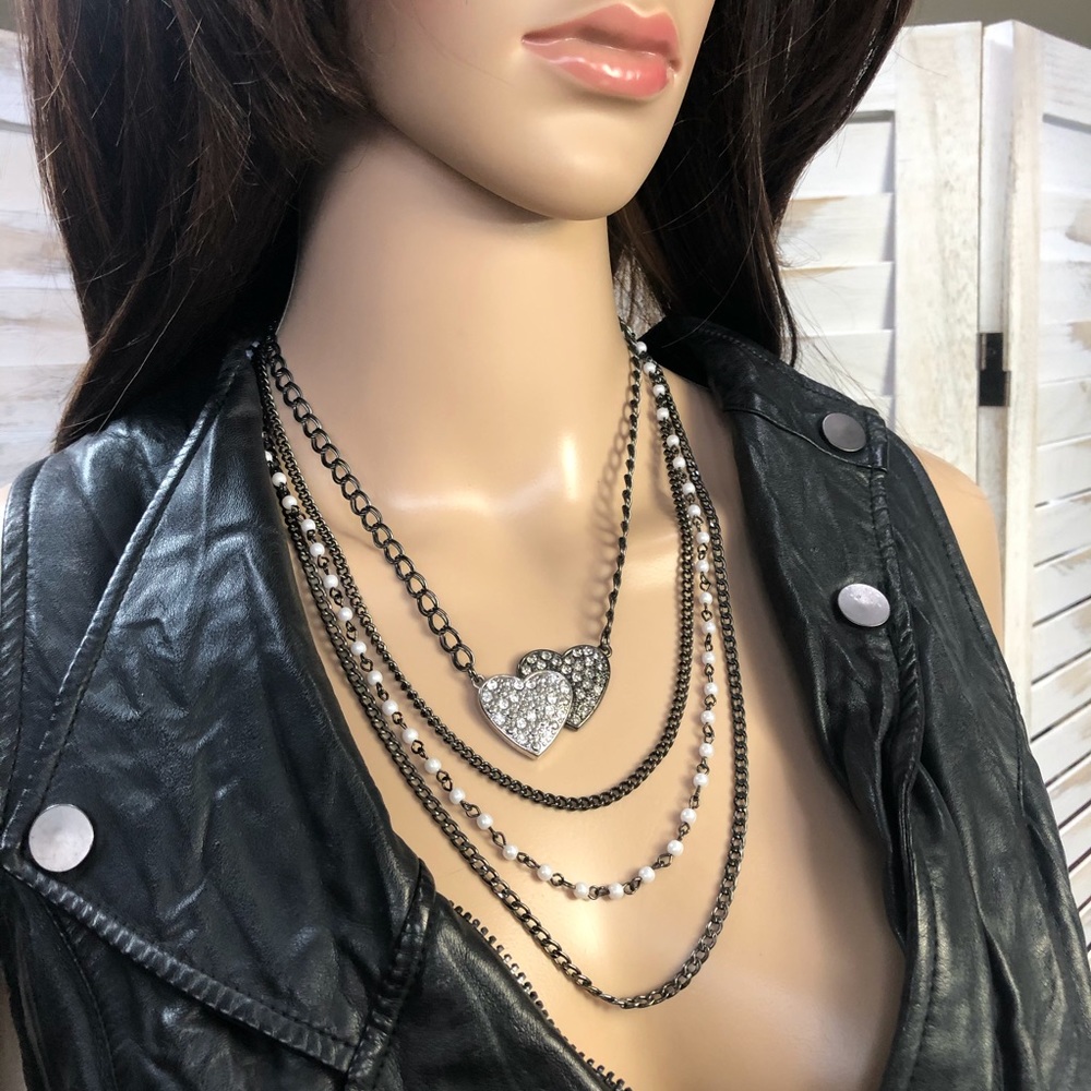Guess 4 Strand Necklace with Hearts💕 - Picture 3 of 8